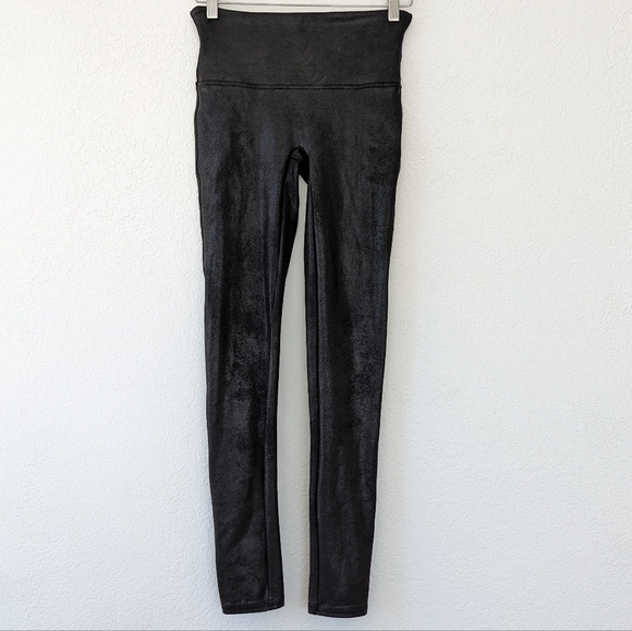 Spanx Faux Leather Black Leggings Size M - Picture 2 of 16
